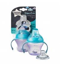 Cana de tranzitie, Tommee Tippee,  4-7 luni, 150ml, Mov